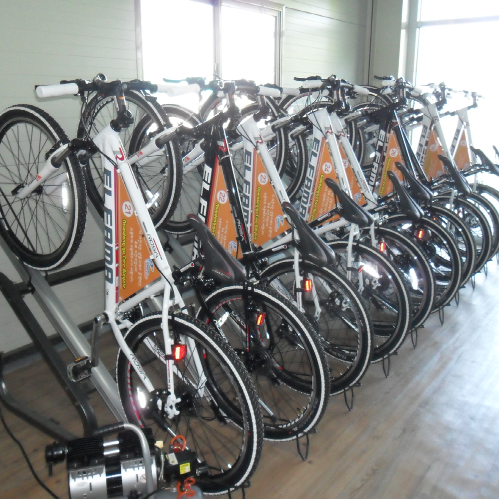 Inclined Bicycle Rack