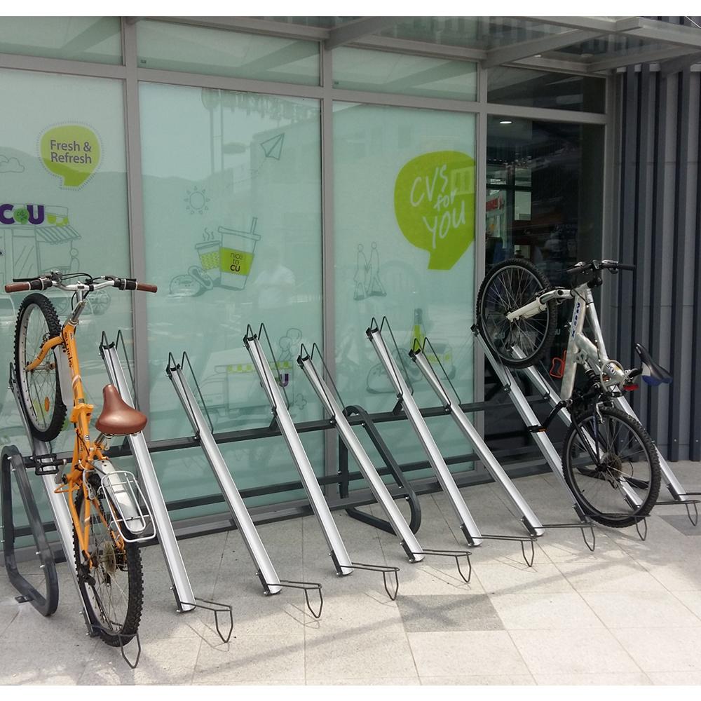 Inclined Bicycle Rack