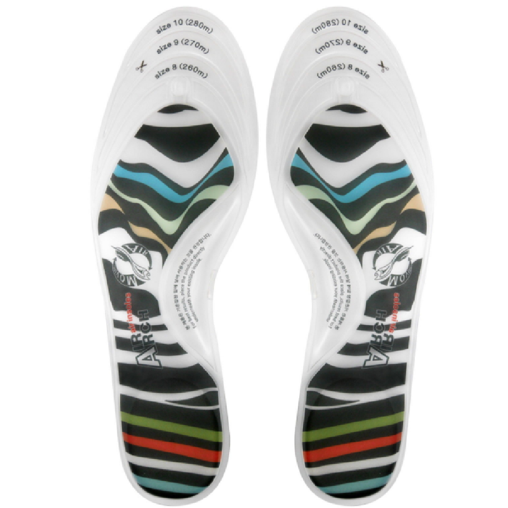 Air Arch Walking Zebra Shoes Insoles Men Women Orthotic Support Flat Feet Insert