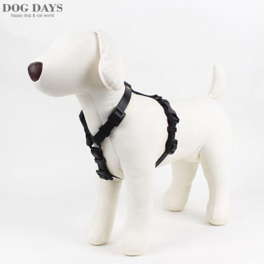 Retro leather black harness(Black)