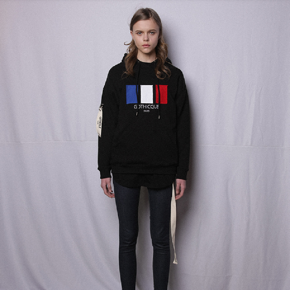 GOTHICQUE’s France Patchwork Hoodie