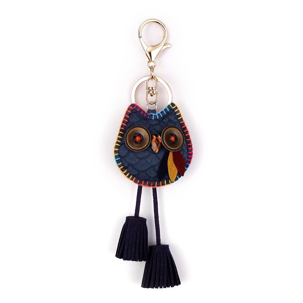 Multi Color Handmade Owl keychain