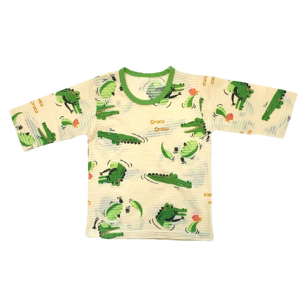 Crock Crock; 21SS kids Organic 3/4 Sleeves Jacquard