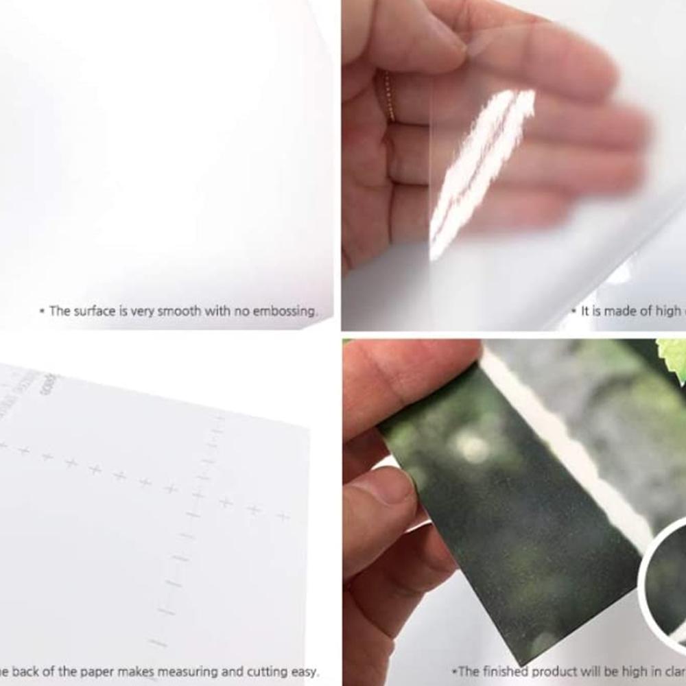 ANYSHEET Laminating Film A4 (100ct) for documents, Photos, Books, Clear Coating Embossed Matte