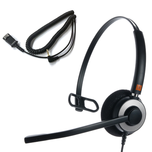 IPD IPH-160 Monaural NC Headset with 2.5mm jack for Ciso SPA, Polycom IP 320,321,330,Panasonic KX an