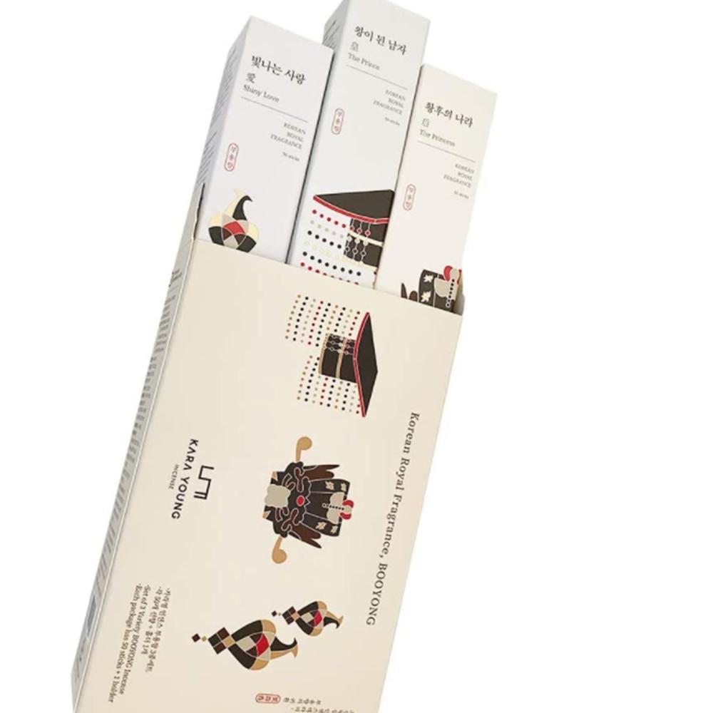 KARAYOUNG Korean Royal Fragrance Incense Sticks Air-Freshener Relaxing 3 Packs (40 Sticks Each)