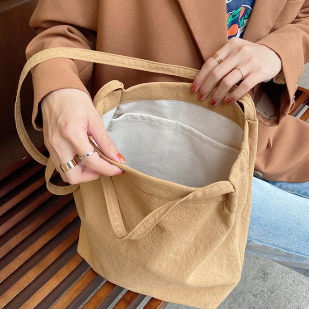 Eco Reusable Cotton Cloth Tote 2021 Grocery Ladies Handbags Women Canvas Shoulder Shopper Bags