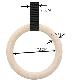 detail image2 DODAM Factory Supply Wooden Gymnastic Rings With Adjustable Straps 2 buyers