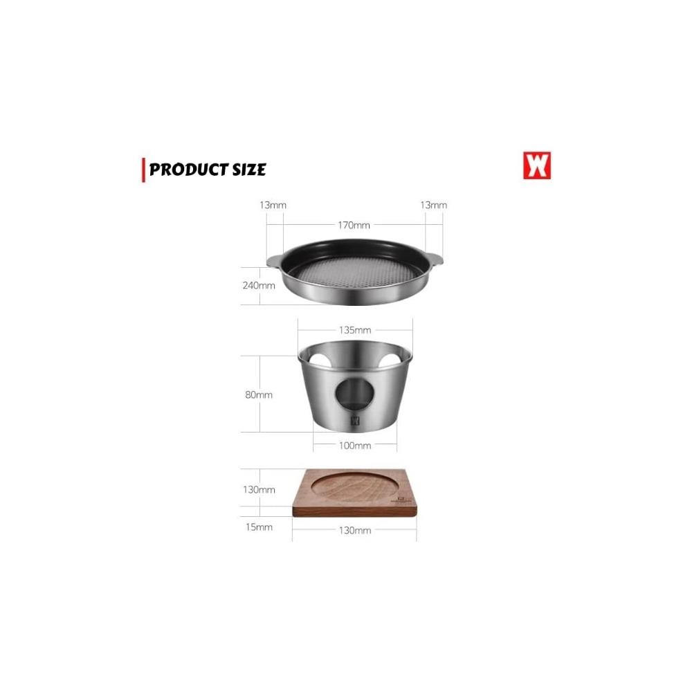 ILSANG Mini Portable Grill Brazier Japanese Korean Style Single Serving Grill Easy to Cook and Clean