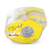 Scalla Memo Tape 10mm Set Sticky Note Adhesion 3 Colors 1 Dispenser with 10mm x 3 Rolls