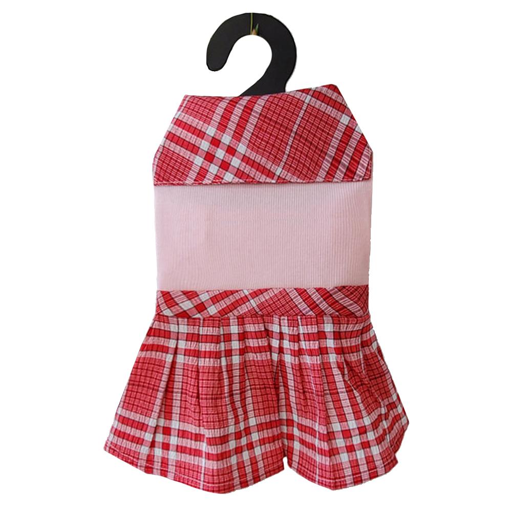 Rora Check Sailor One-piece (Red / XL size)