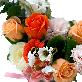 detail image1  Soap Flower Carnations Center Piece  M (Peach Pink)