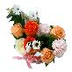 full image  Soap Flower Carnations Center Piece  M (Peach Pink)