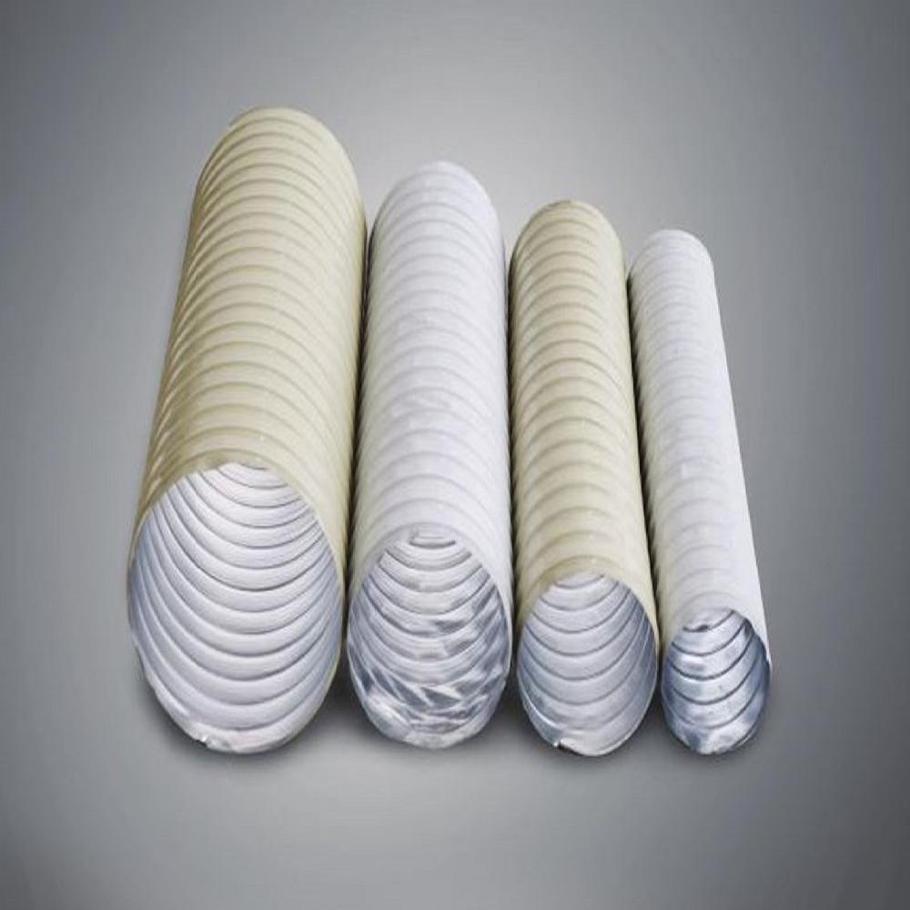 D-5040 Al Foil, PVC Flame-resistant, Double Clean Hose (White, Ivory)