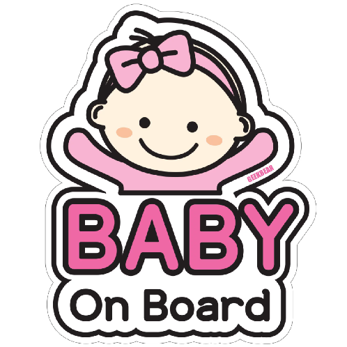 Baby on Board Sticker (Basic girl)