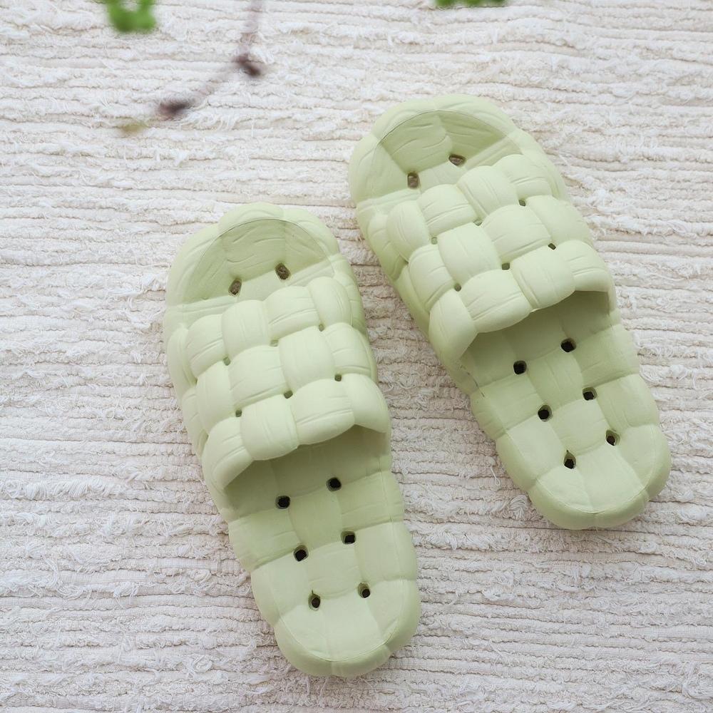 Quilted Bathroom Slippers Lime 260