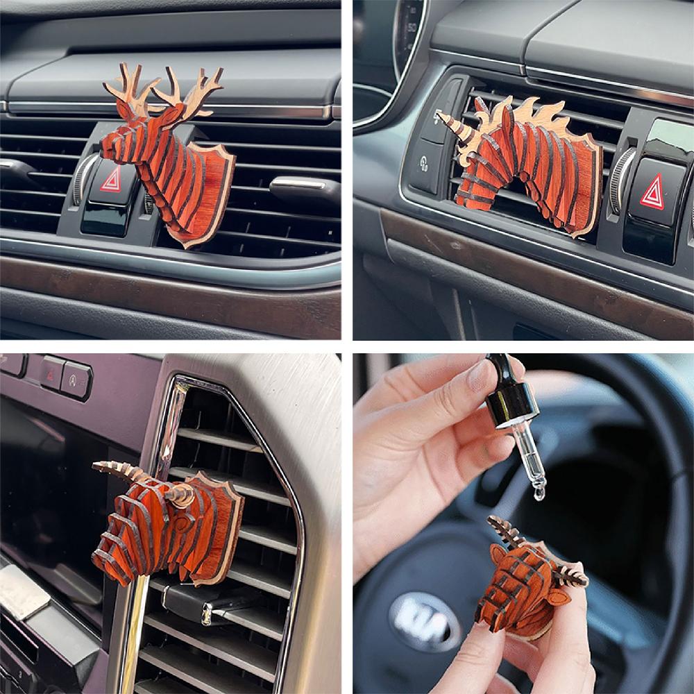 Wooden Diffuser Holder (for Vehicles & Home Decor) / Unicorn