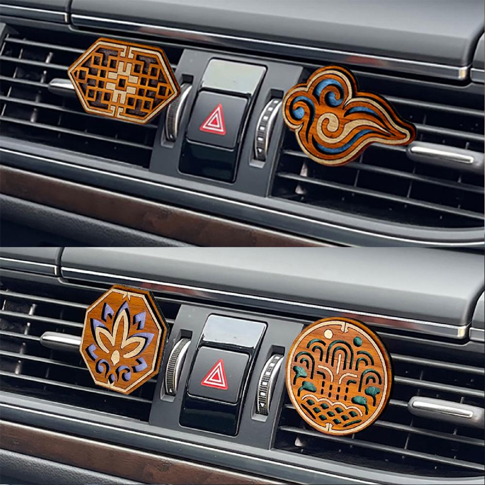 Korean Traditional Pattern Wooden Diffuser Holder / Sun, Moon and the Five Peaks