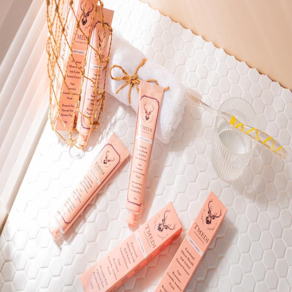 TMEDI high fluoride toothpaste peach