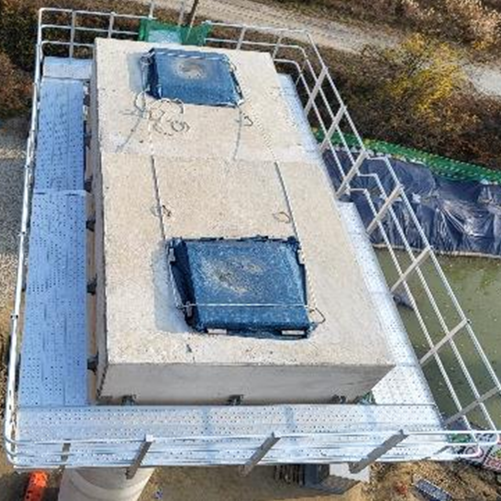 Bridge inspection facility using foam tie