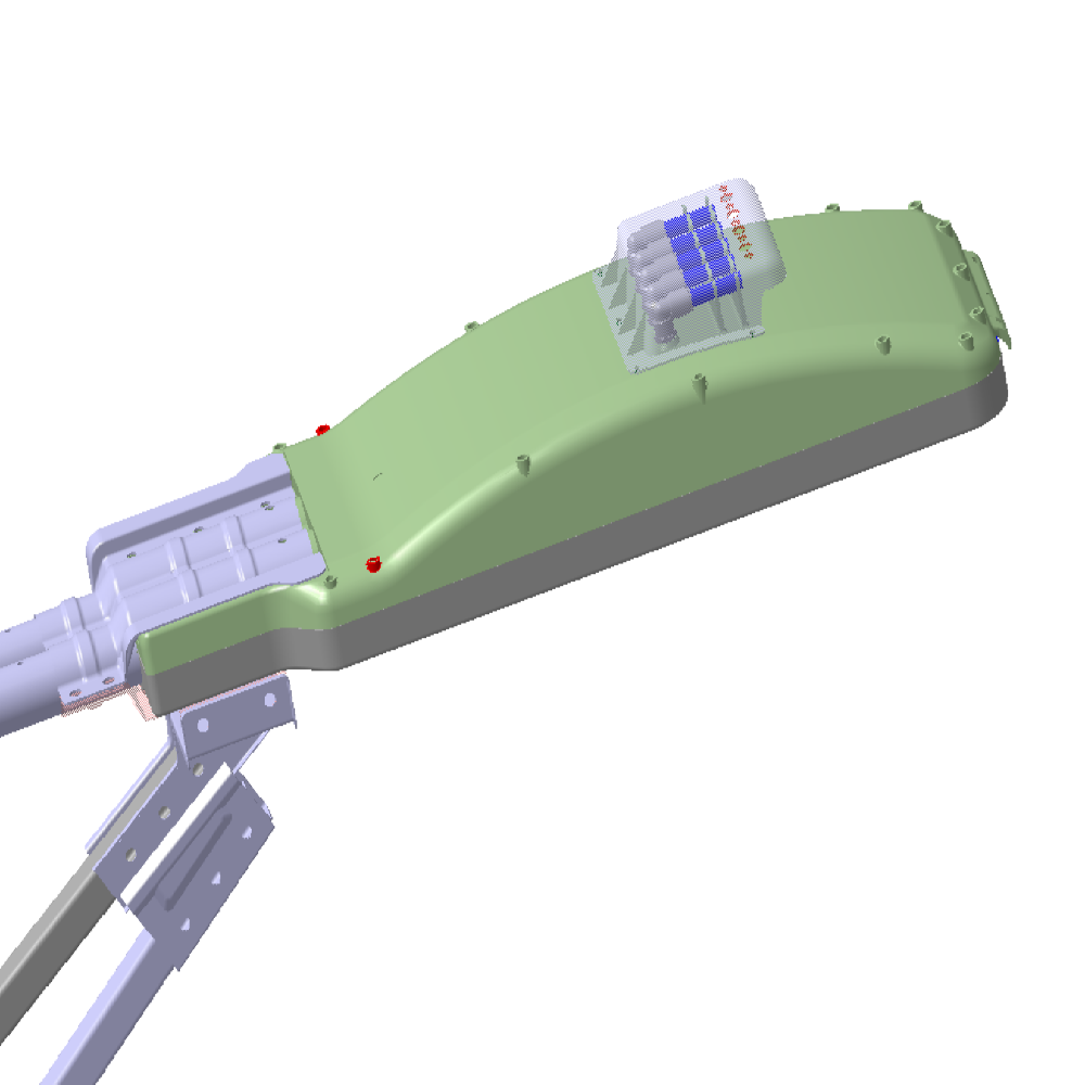Solar Street & Security Light with Natural Air Cooling System